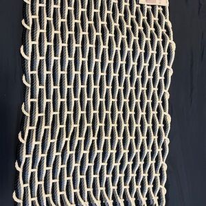 Serena & Lily Navy and White Braided Rope Doormat